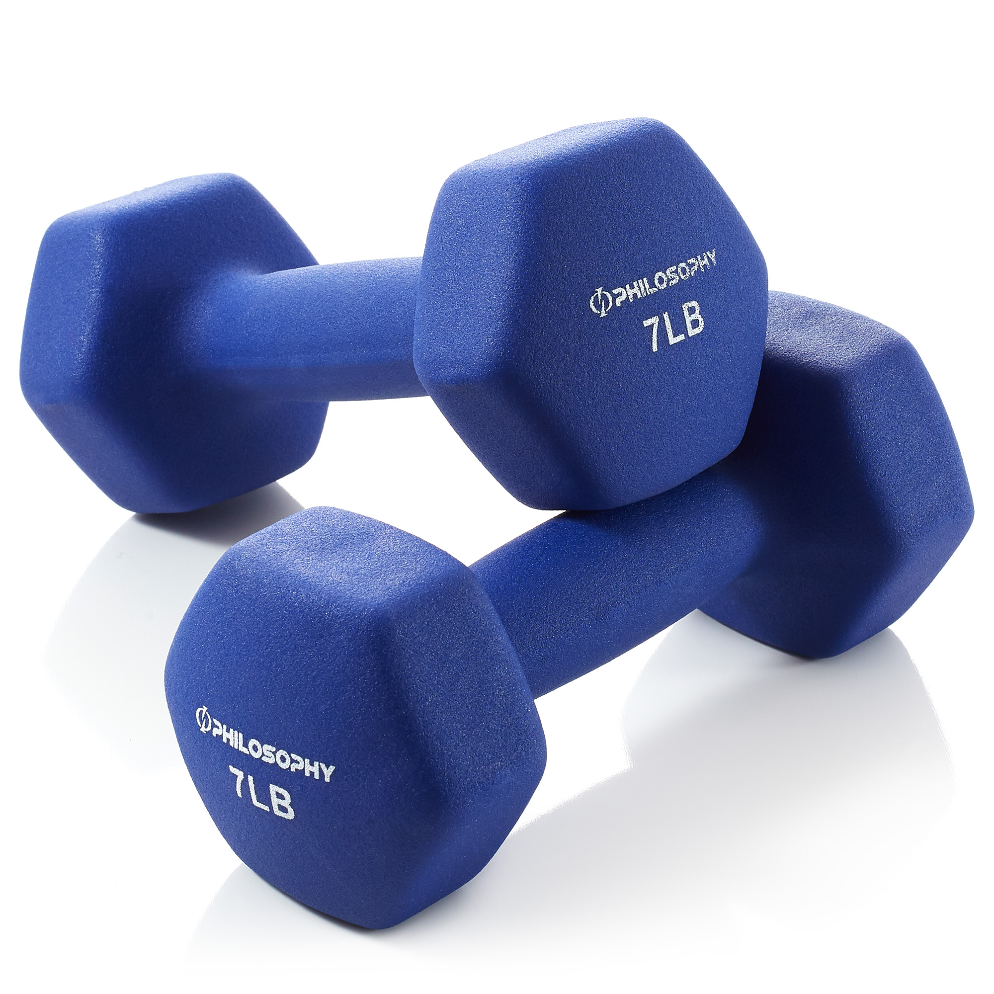 Philosophy Gym Neoprene Hex Dumbbell Hand Weights, Set of 2 - Workout Strength Training