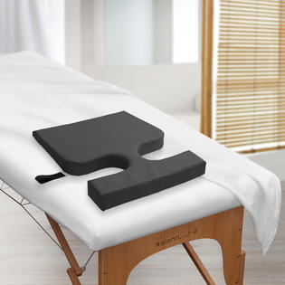 Saloniture Massage Table T-Wedge Women's Bolster Cushion Pillow, Black