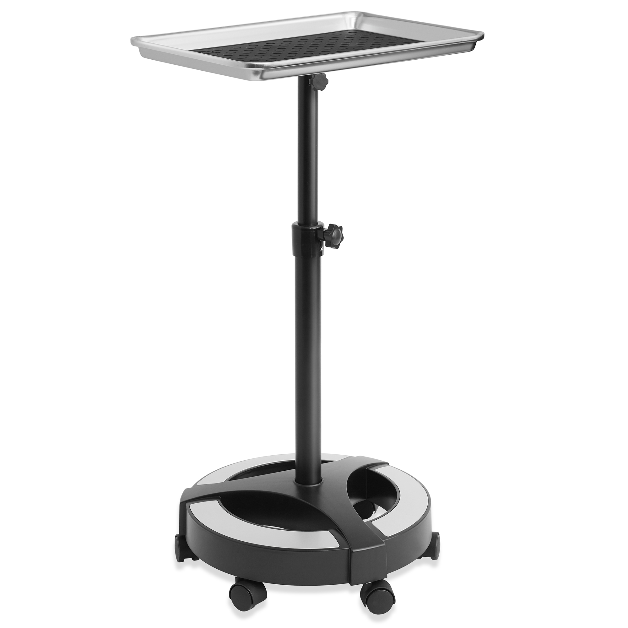 Saloniture Salon Tattoo Medical Aluminum Trolley Instrument Service Tray with Mat