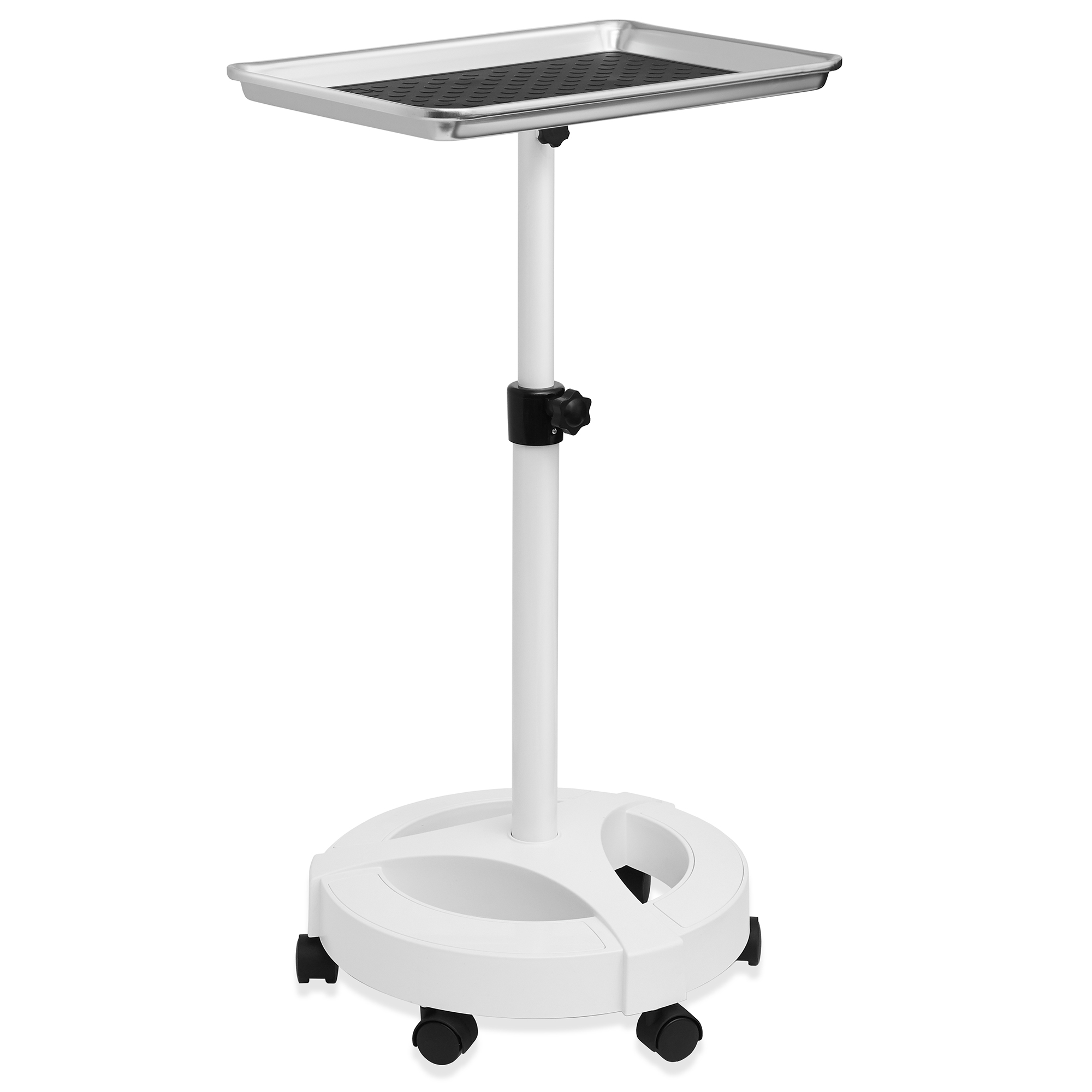 Saloniture Salon Tattoo Medical Aluminum Trolley Instrument Service Tray with Mat