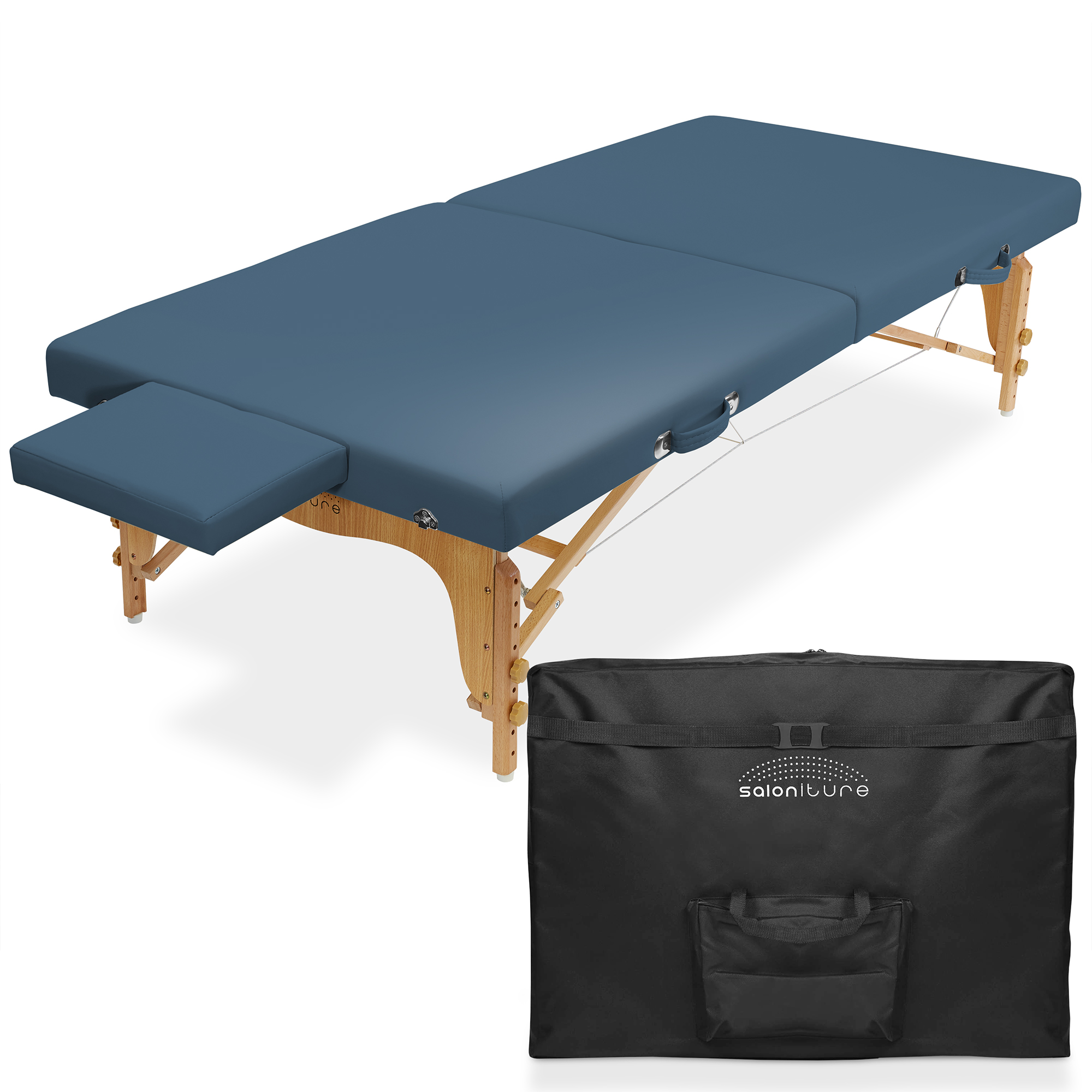Saloniture Portable Physical Therapy Massage Table - Stretching Treatment - Blue