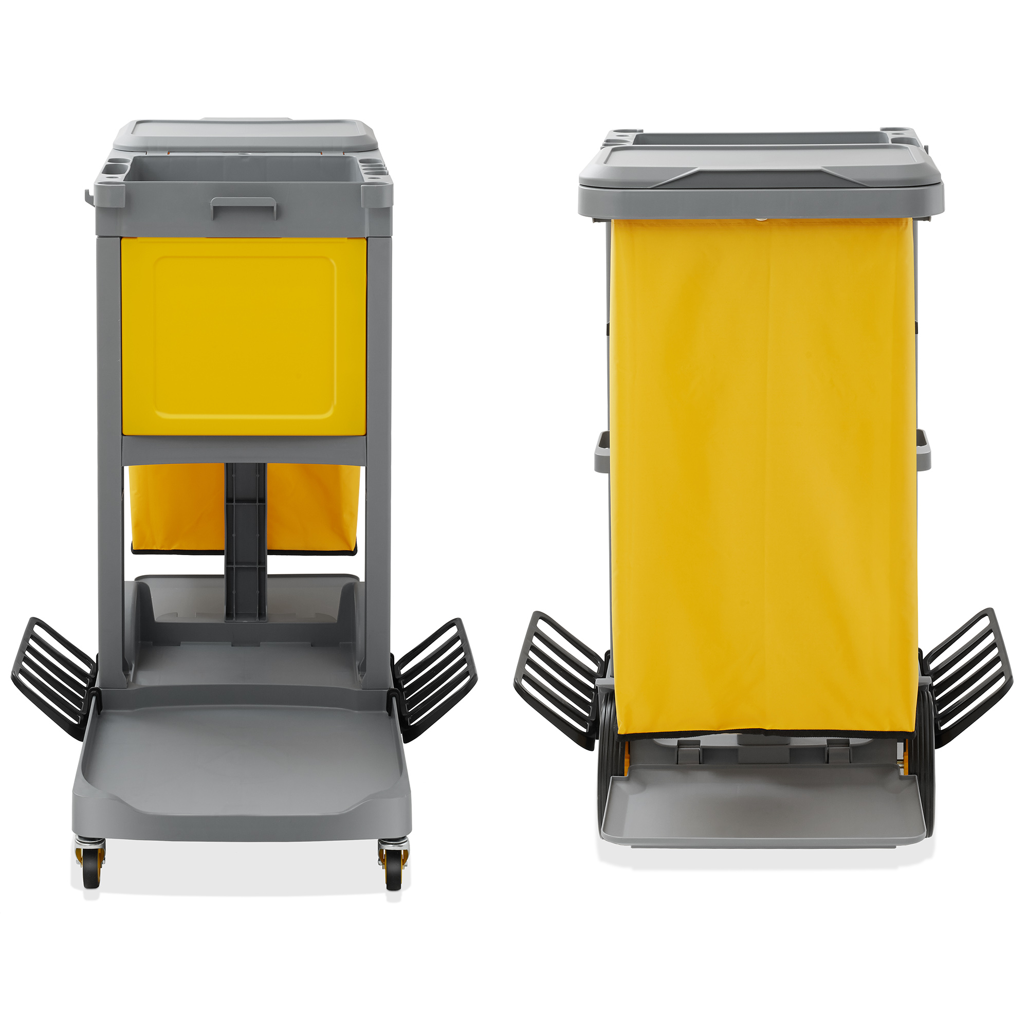 Dryser Commercial Janitorial Cleaning Cart Caddy on Wheels with Key-Locking Cabinet
