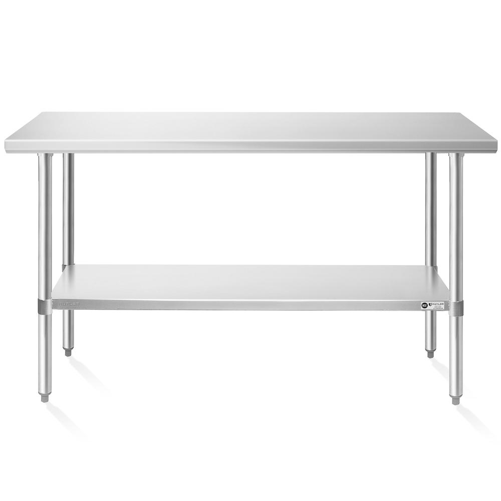 Kutler 24x60 Stainless Steel Table, NSF Commercial Restaurant Kitchen Prep & Work Table