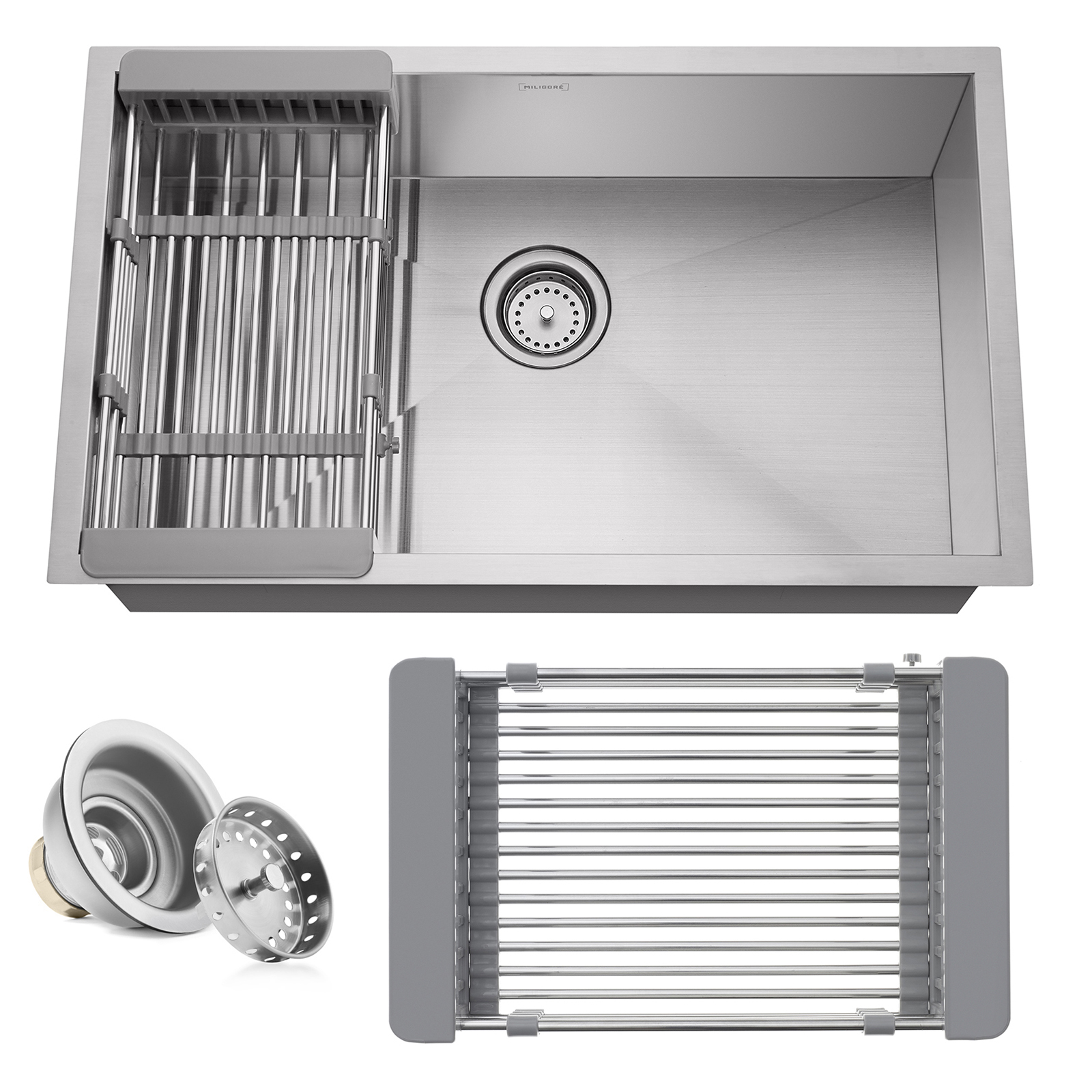 Rubbermaid 5a47 30 Tool Corner Rack Miligore 30 X18 X9 Stainless Steel Single Bowl Undermount Kitchen Sink