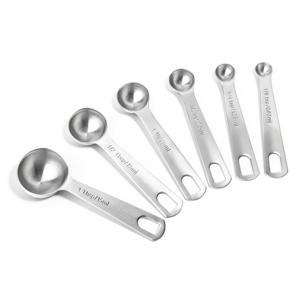 Last Confection 6pc Stainless Steel Measuring Spoons Set Teaspoon and Tablespoon Measurements