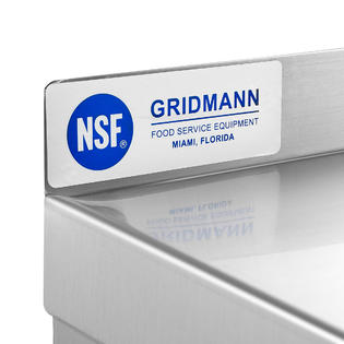 Gridmann Nsf Stainless Steel 12 X 48, Nsf Wall Shelving