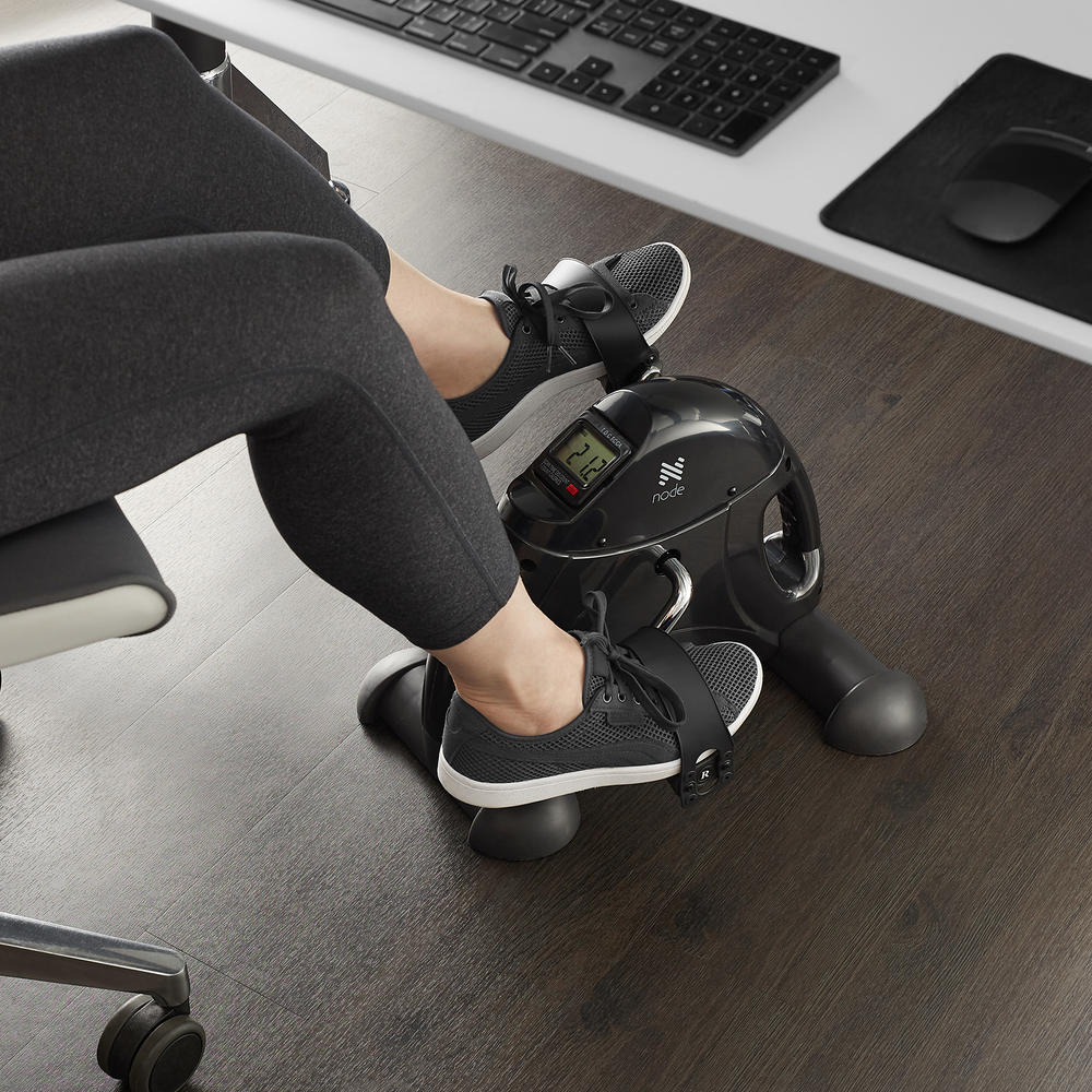 Node Fitness Under Desk Stationary Exercise Bike  - Portable Arm Leg Foot Pedal Exerciser
