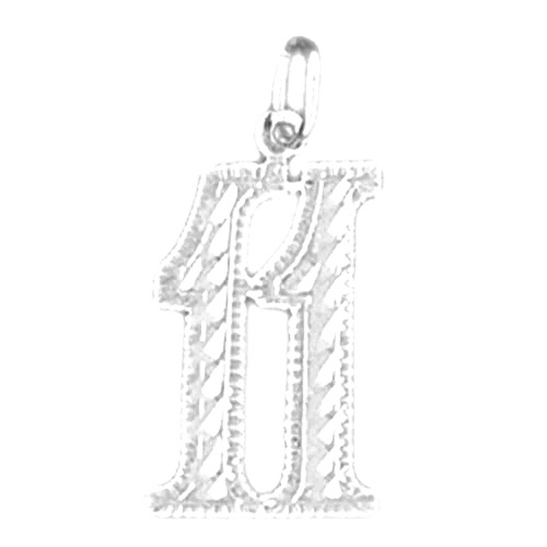 Jewels Obsession 18K White Gold 22mm 11, Eleven Pendant