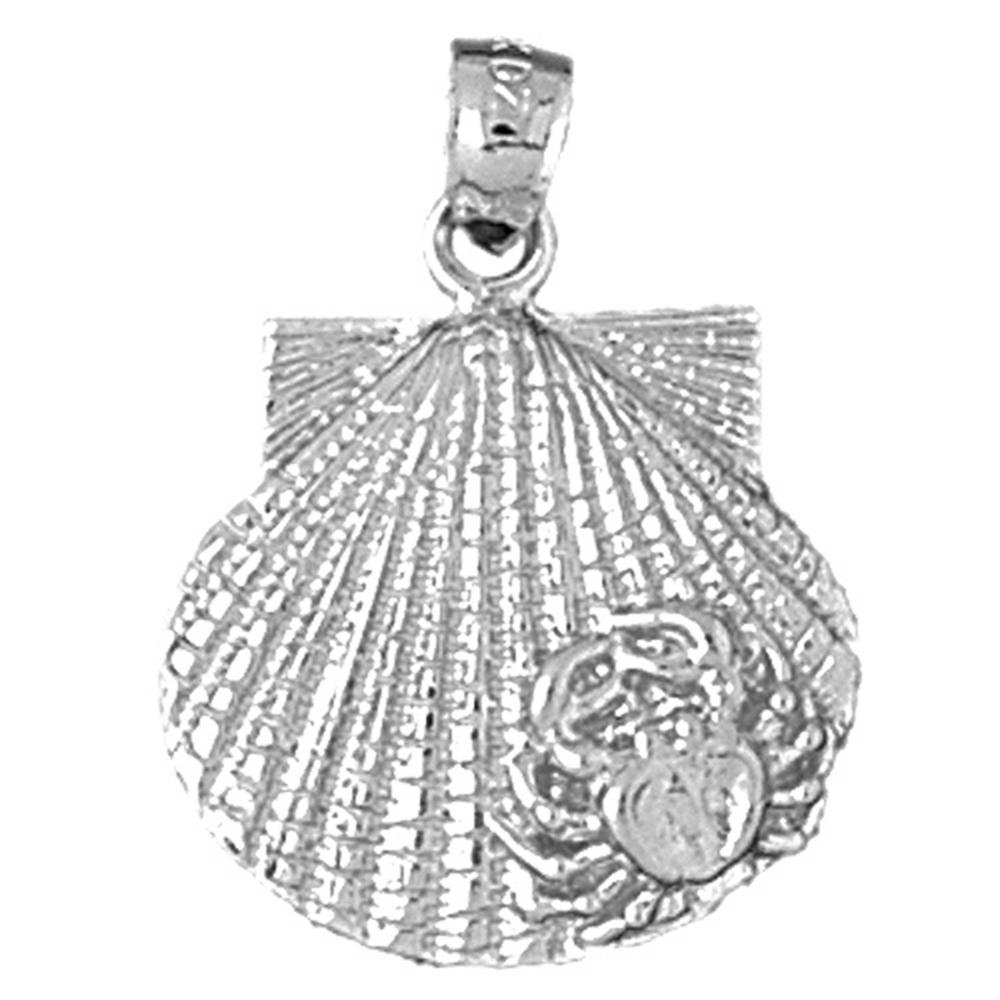 Jewels Obsession 18K White Gold 26mm Shell Pendant