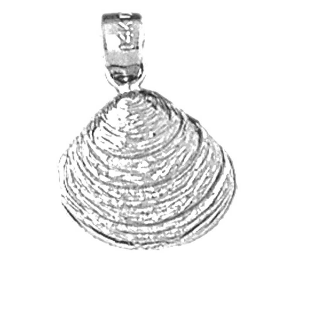 Jewels Obsession 18K White Gold 18mm Shell Pendant