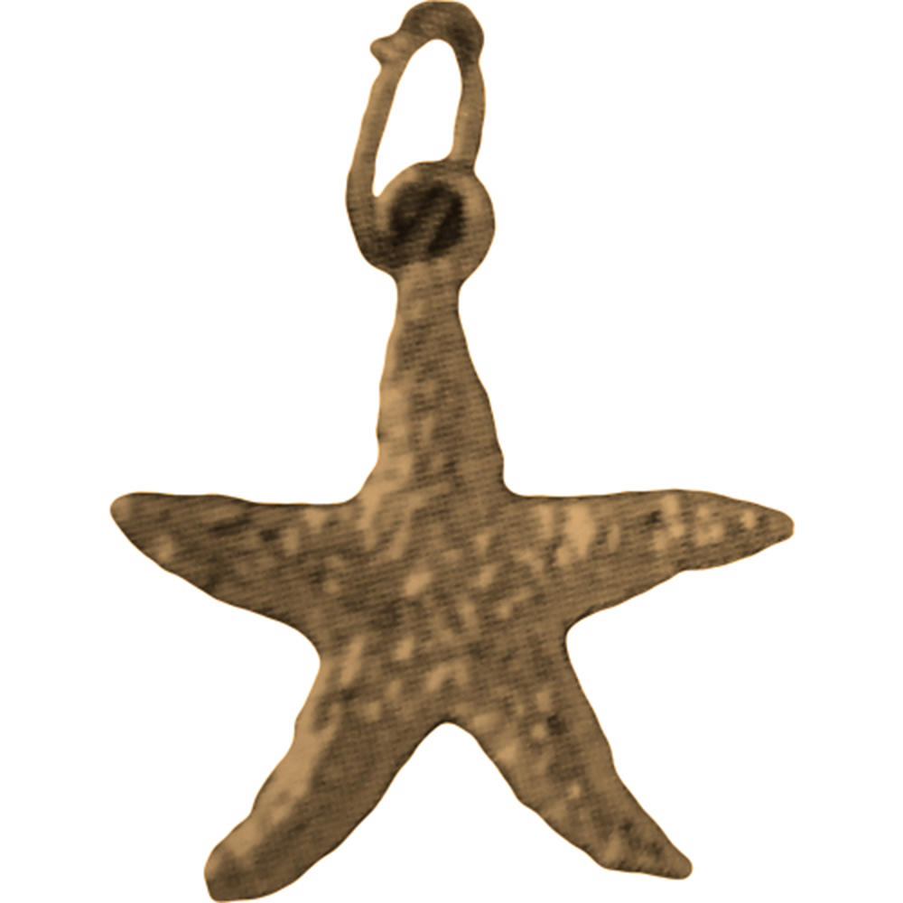 Jewels Obsession 14K Yellow Gold 19mm Starfish Pendant