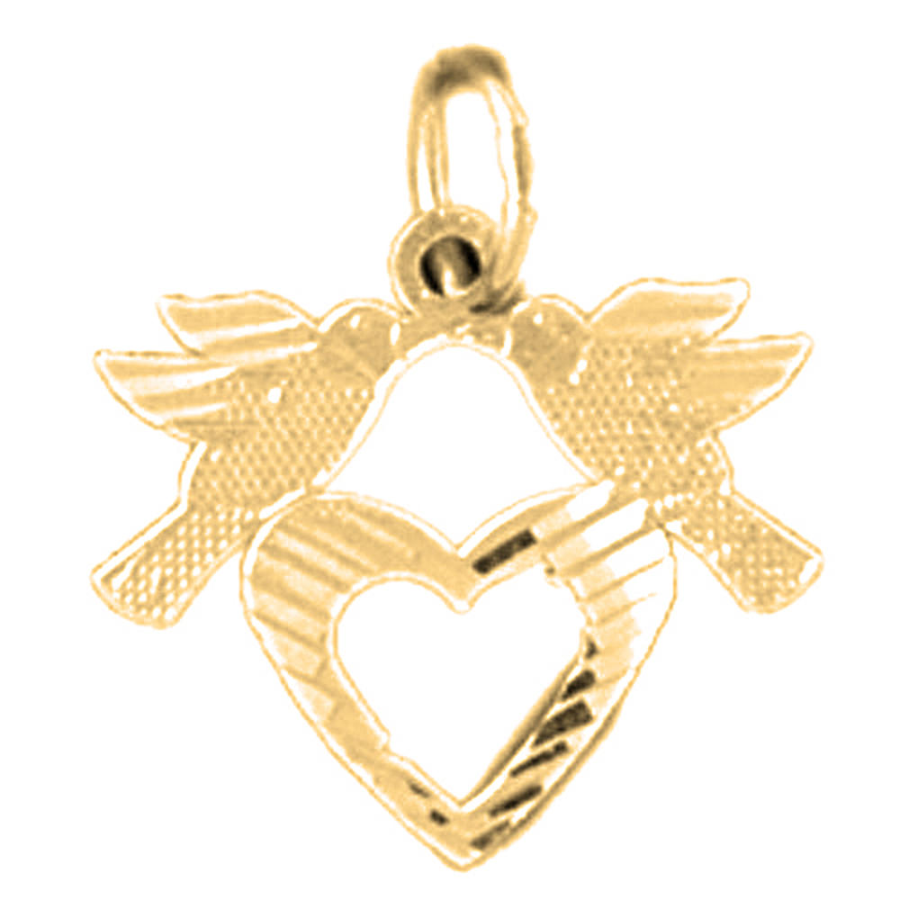 Jewels Obsession 18K Yellow Gold 16mm Parrot Pendant