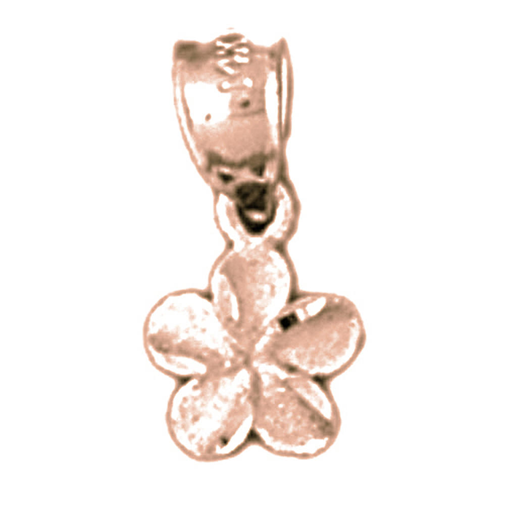 Jewels Obsession 14K Rose Gold 14mm Flower Pendant