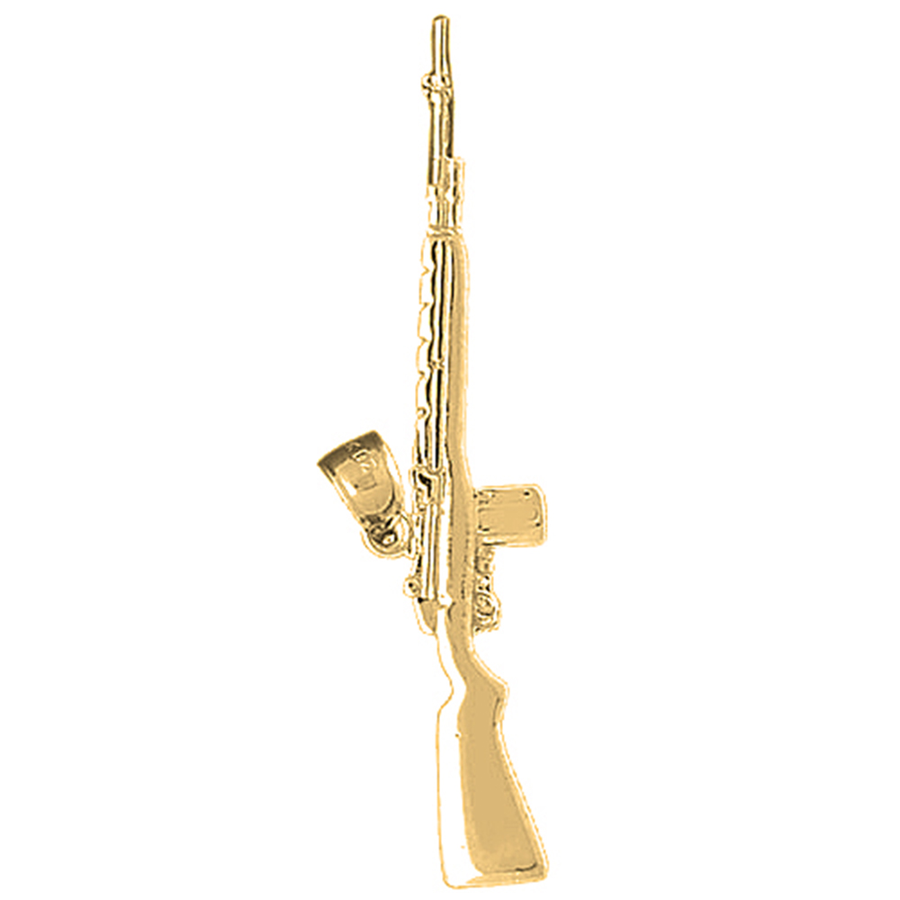 Jewels Obsession 18K Yellow Gold 56mm Rifle Pendant