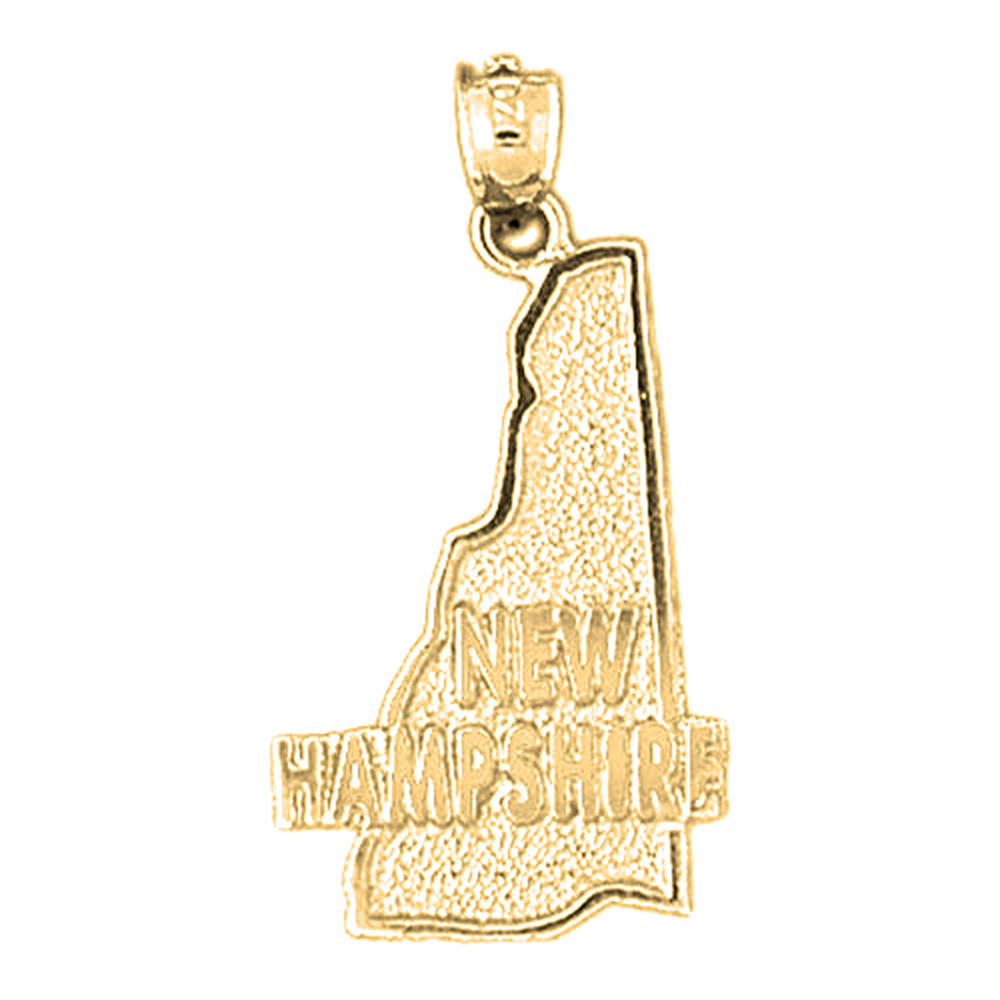 Jewels Obsession 18K Yellow Gold 30mm New Hampshire Pendant