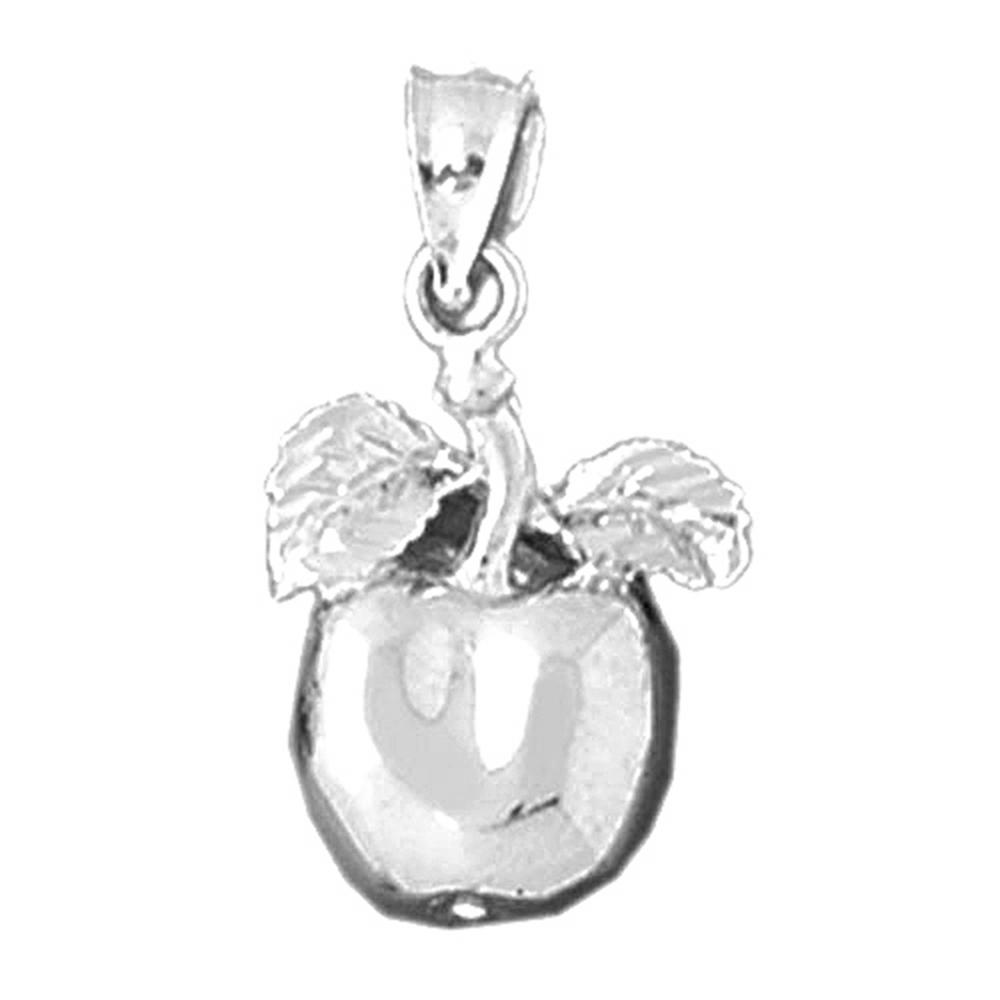 Jewels Obsession 18K White Gold 23mm Apple Pendant