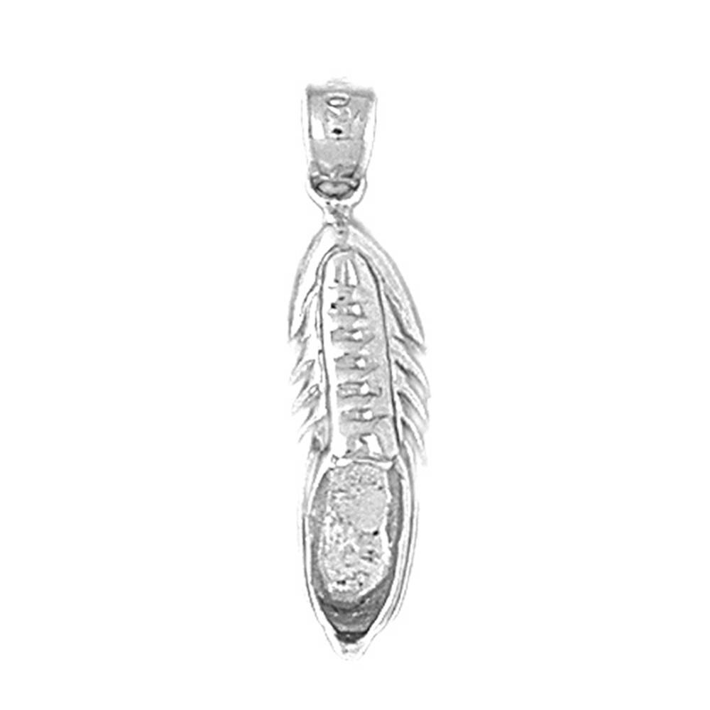 Jewels Obsession Sterling Silver 3D Tennis Shoes Pendant - 29 mm