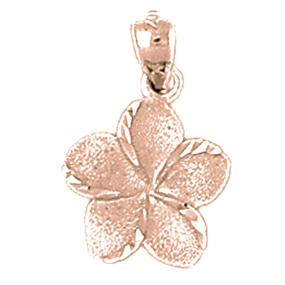 Jewels Obsession Rose Gold-plated 925 Sterling Silver Flower Pendant - 20 mm