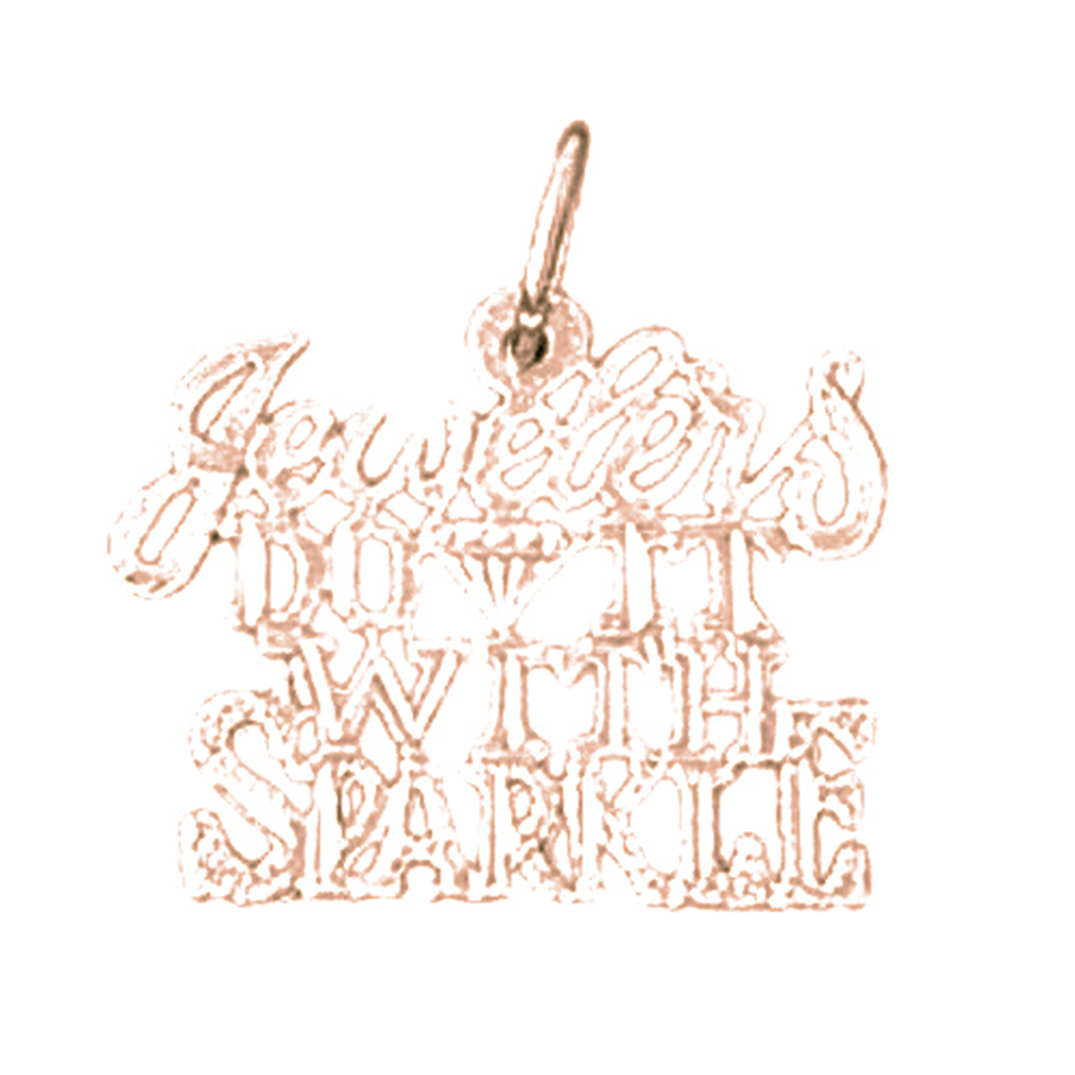 Jewels Obsession Rose Gold-plated 925 Sterling Silver Saying Pendant - 18 mm