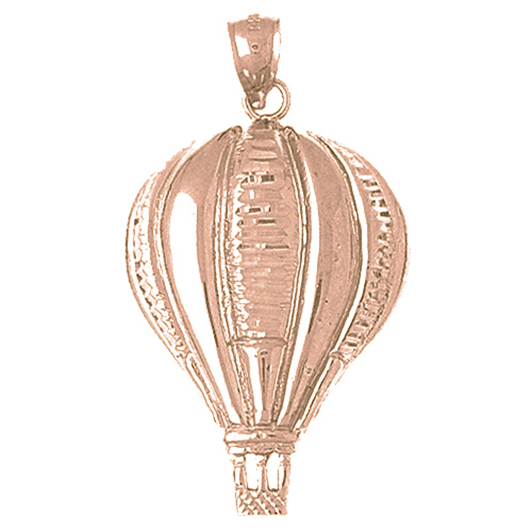 Jewels Obsession Rose Gold-plated 925 Sterling Silver Hot Air Balloon Pendant - 40 mm
