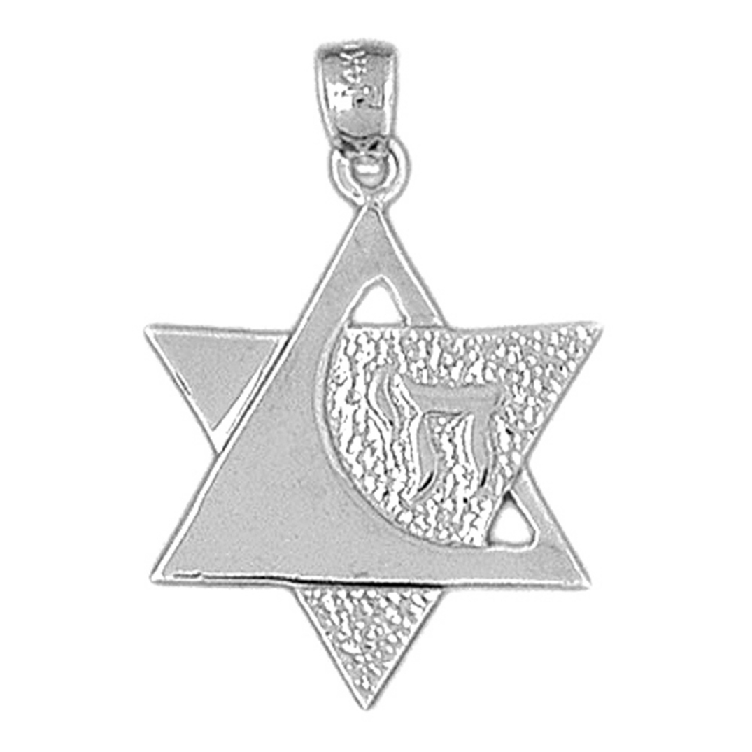 Jewels Obsession Sterling Silver Star Of David Pendant - 27 mm