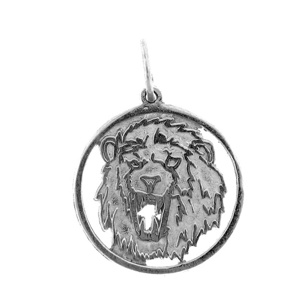 Jewels Obsession Sterling Silver Lion Pendant - 20 mm