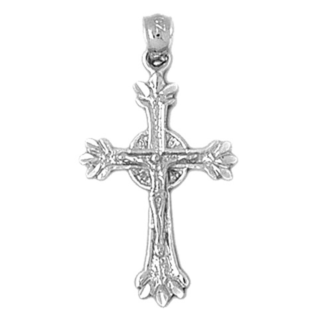 Jewels Obsession Sterling Silver Crucifix Pendant - 31 mm