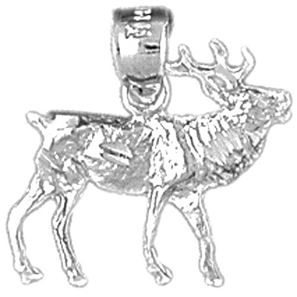 Jewels Obsession Sterling Silver Elk Pendant - 18 mm