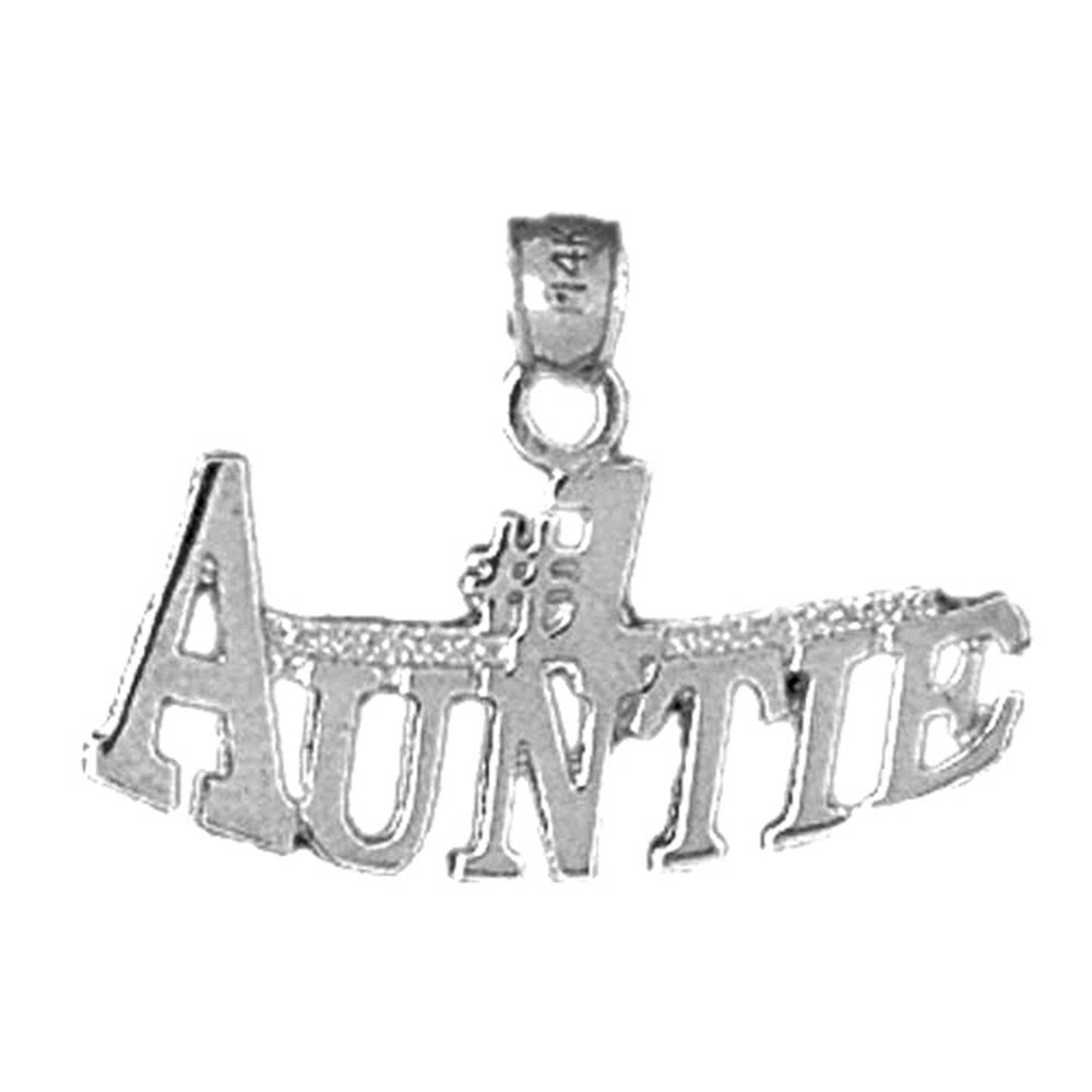 Jewels Obsession Sterling Silver #1 Auntie Pendant - 17 mm