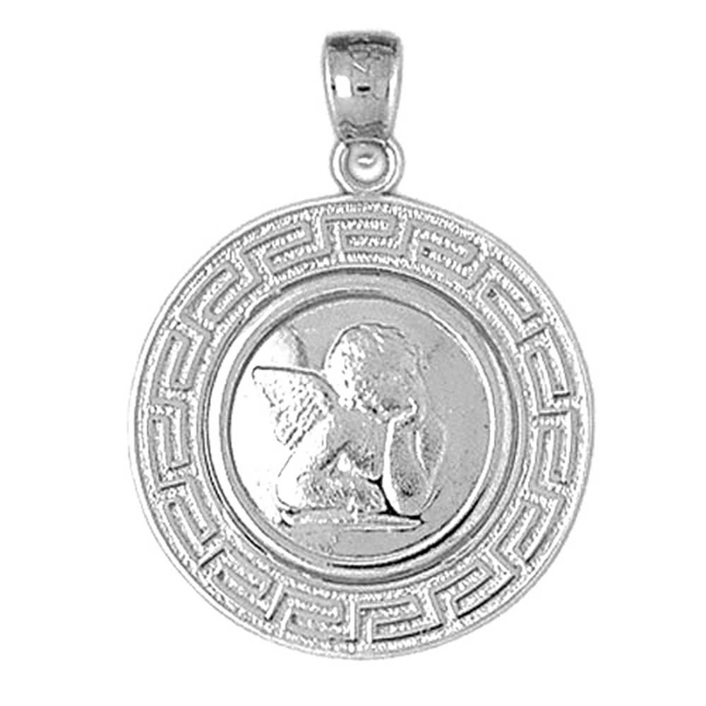 Jewels Obsession Sterling Silver Angel Pendant - 30 mm (Approx. 3.825 grams)
