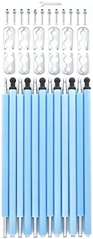 SkyBound Universal Replacement Enclosure Poles and Hardware - Complete Set of 6 Poles - Net not Included - Blue