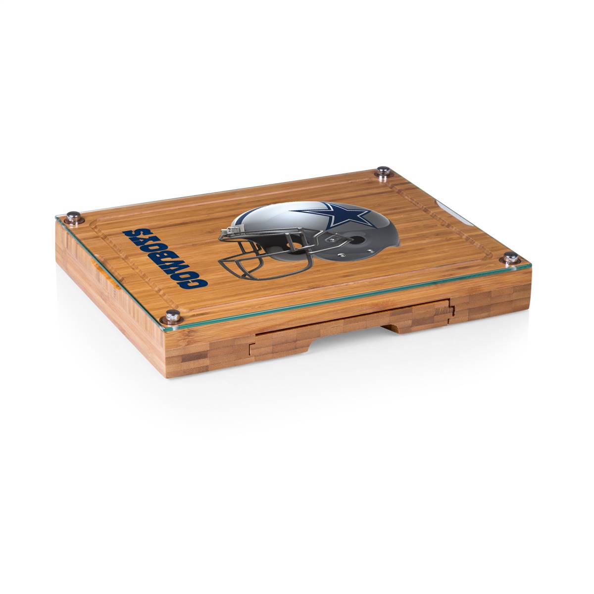 Dallas Cowboys Imperial Tv Trays Set Picnictime Dallas Cowboys Concerto Bamboo Cutting Board Tray And Cheese Tools Set By Picnic