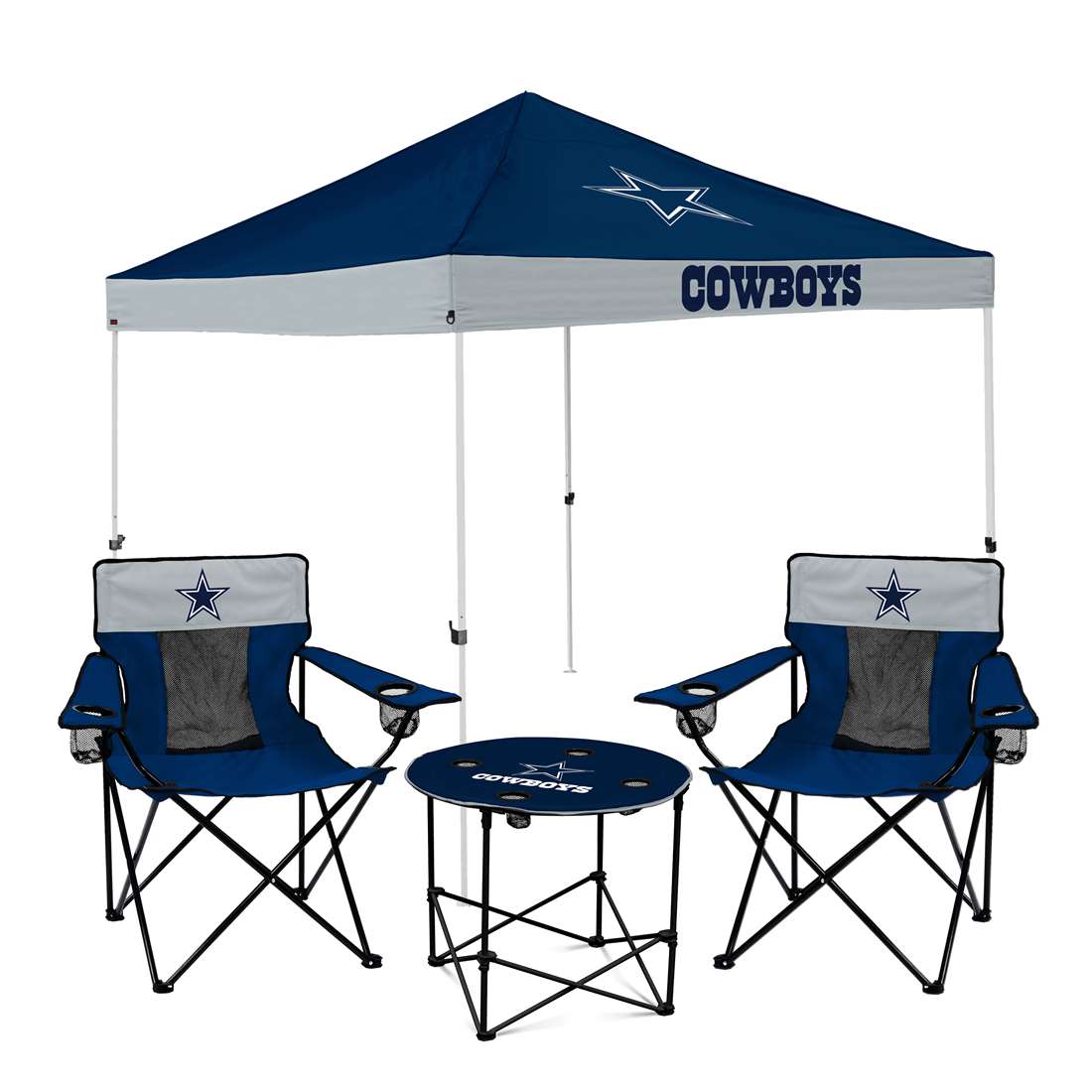 Logo Chairs Dallas Cowboys Tailgate Bundle Set Includes 9x9