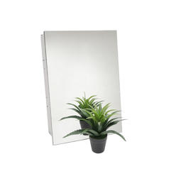 FixtureDisplays 16X24" Recess Glass Mirror Vanity Bathroom Medicine Cabinet Aluminum Frame 15112