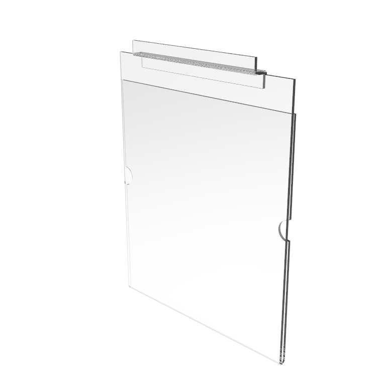 FixtureDisplays Clear Plexiglass Acrylic Slatwall Literature Holder Portrait 8.5x10.3" 11709-14C