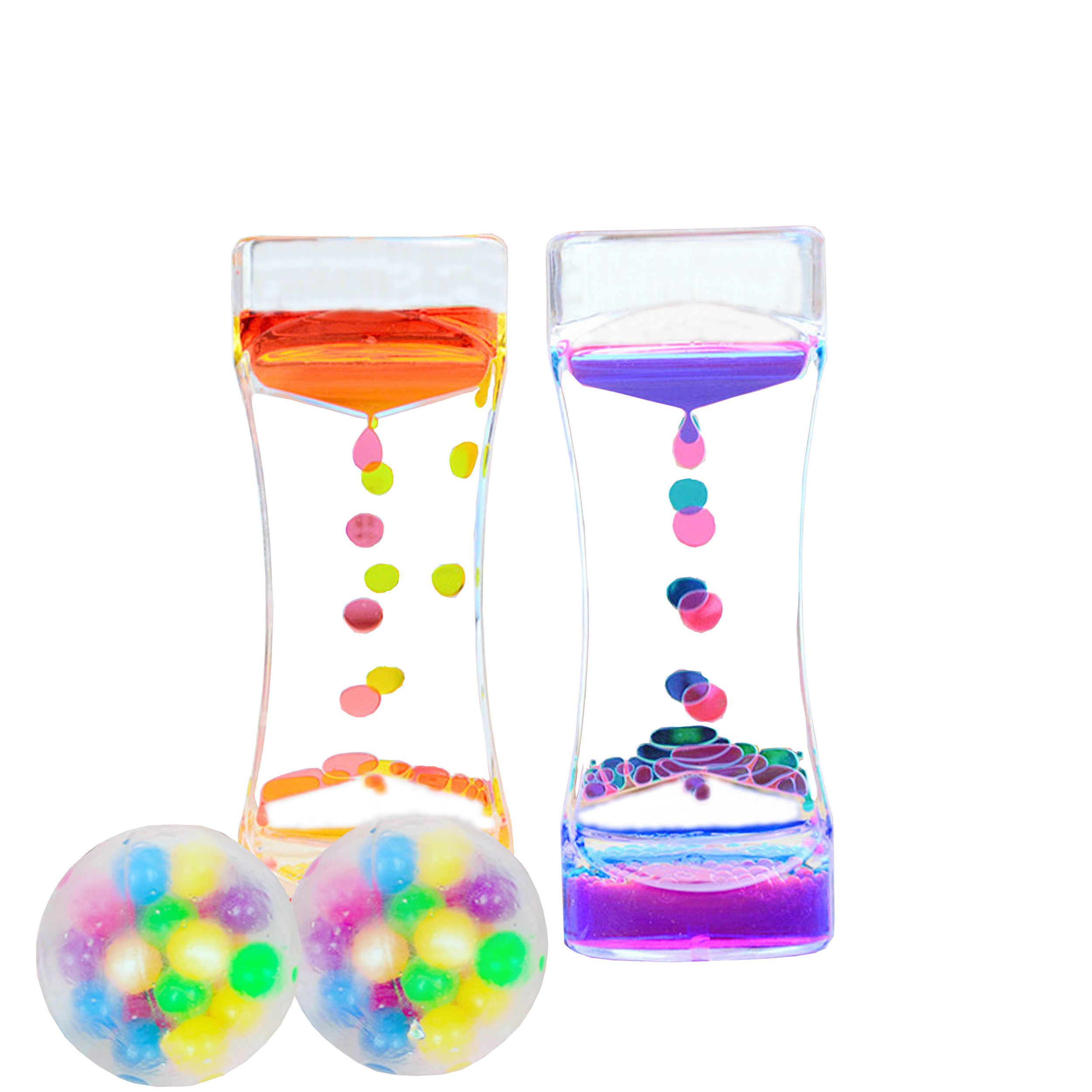 FixtureDisplays TOYS Sensory Toy Package-Ideal Gifts for Children with Autism-Sensory Toys for Autistic Children-Squeeze Balls and Liquid Motion