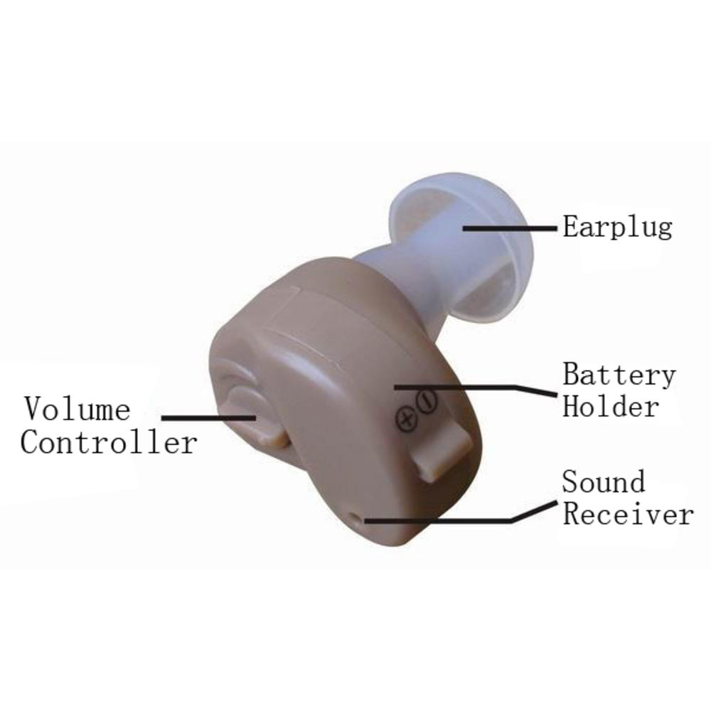 FixtureDisplays 2PC Hearing Aid Personal Sound Amplifier Ear ITC Pair