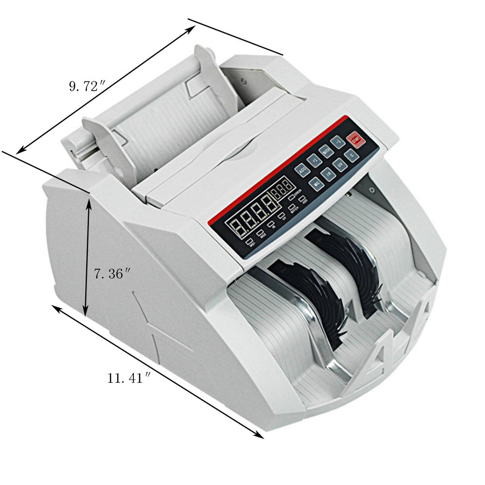 FixtureDisplays BILL COUNTER MONEY CASH BANKNOTE MACHINE COUNT CURRENCY W/ COUNTERFEIT DETECTION 18602