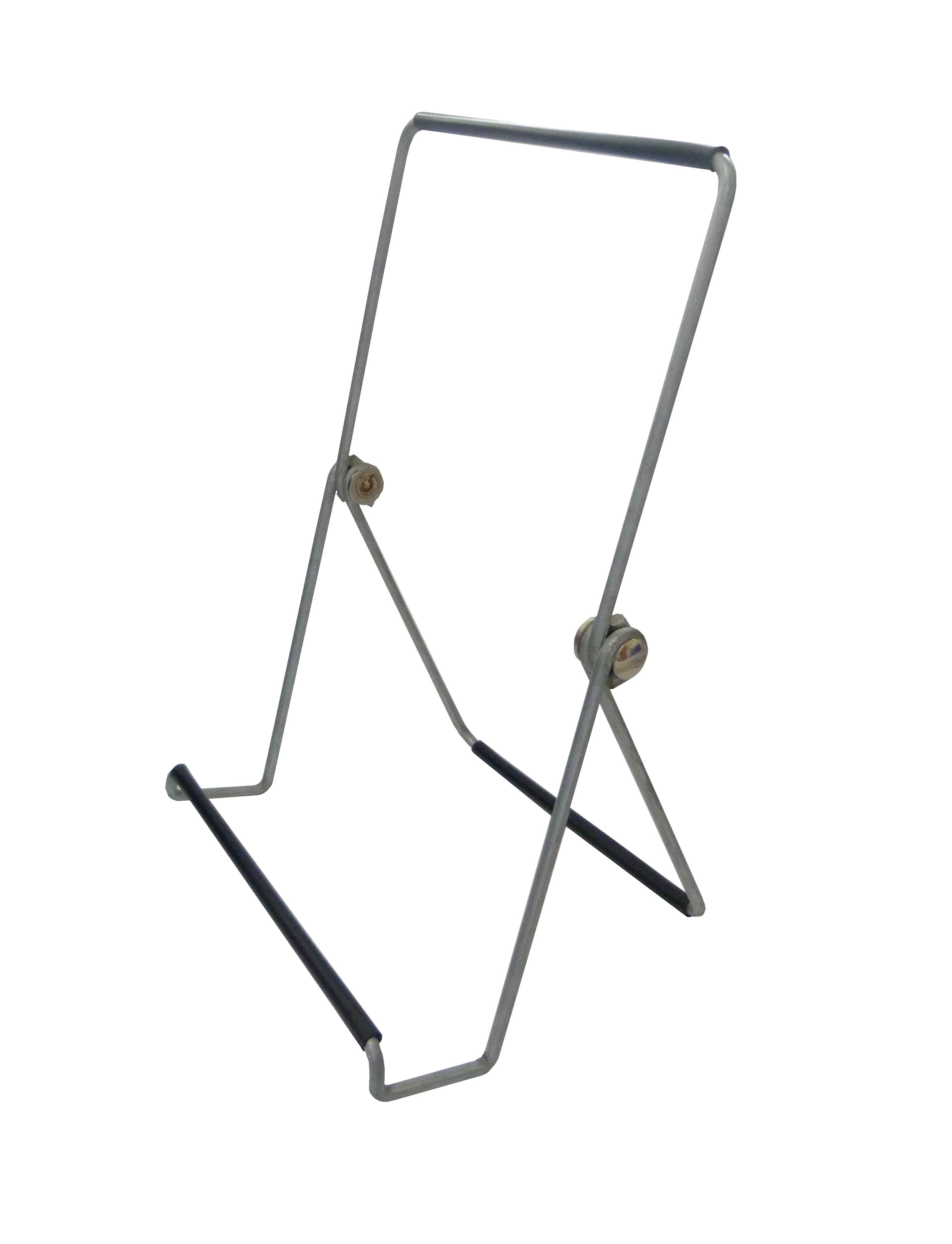 FixtureDisplays Wire Easel for Table Top with 1.2-inch Lip, Wide Base, 5-5/8 x 8-3/4, Foldable Design, for Books, Trophy Plaques, CDs