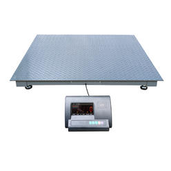 FixtureDisplays Digital Scale Heavy Duty Steel 4X4’Platform Floor Ground Pallet Scale 6600 Pound Capacity Grey 15732