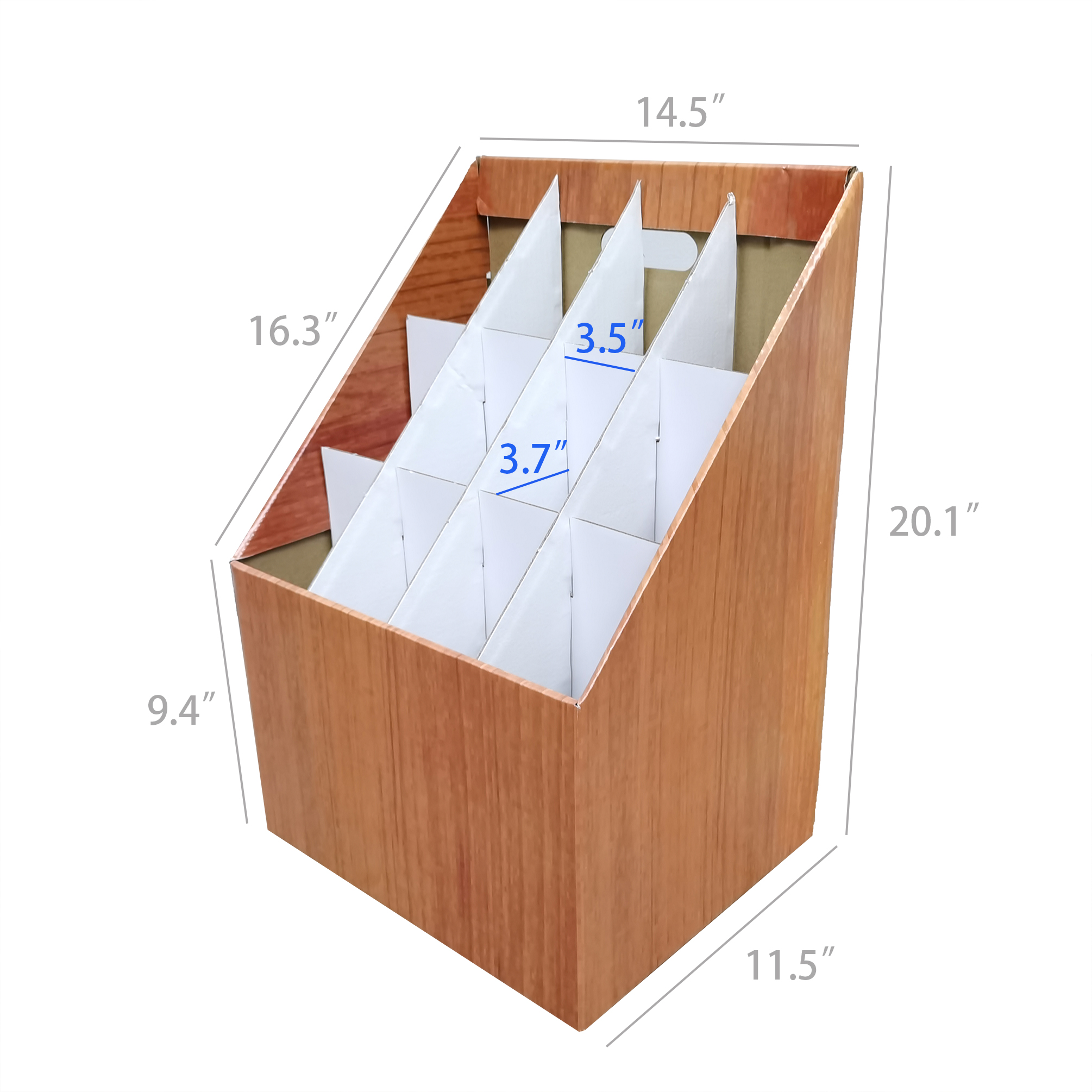 FixtureDisplays Corrugated Cardboard Blueprint Organizor Corrugated Roll File Display Drawing Stand  18338