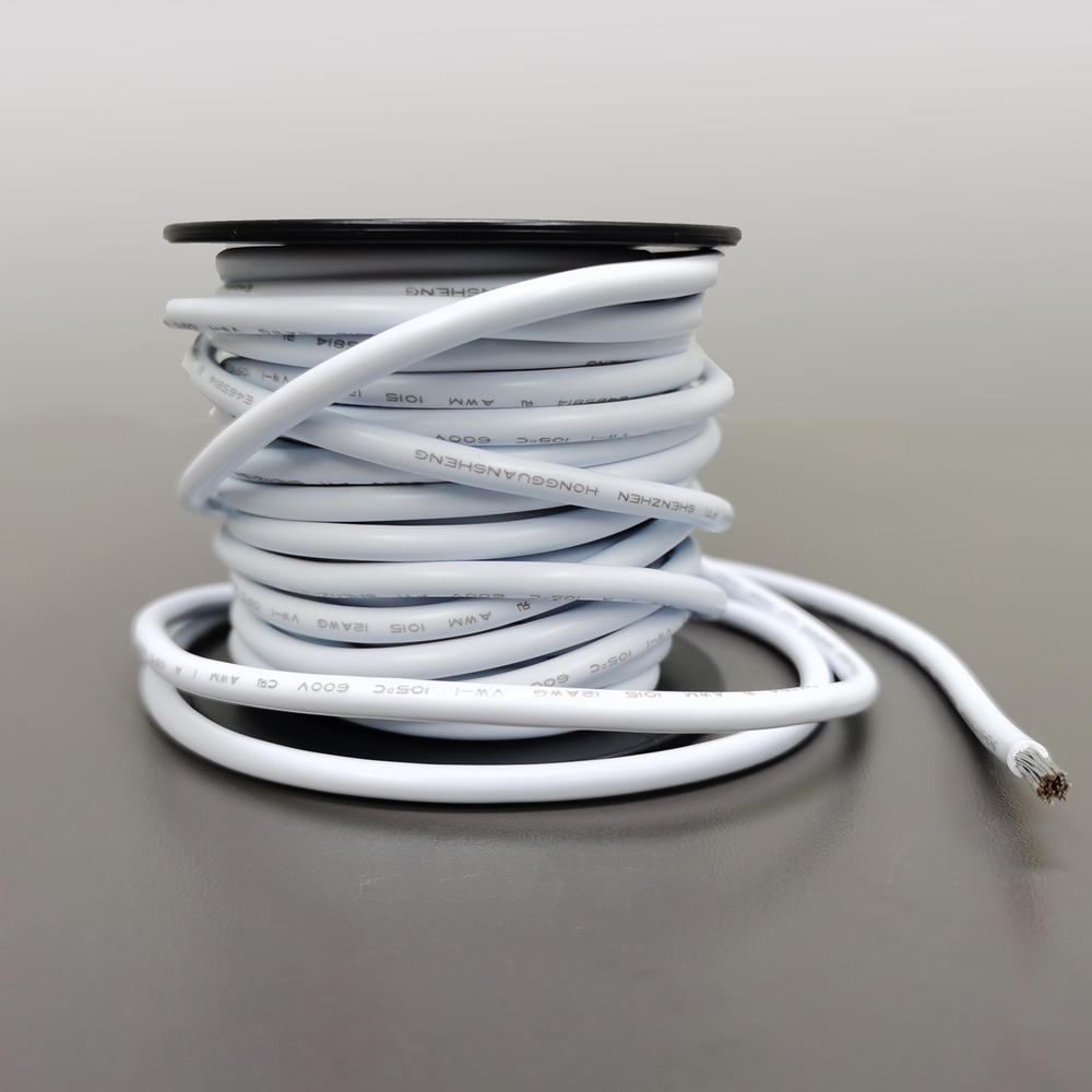 FixtureDisplays 12 Gauge AWG Pvc Tinned Copper Wire (White),26.25Ft Flexible Wire, Electrical Wire For Boat/Maine/Automotive Etc Outdoors Wiring