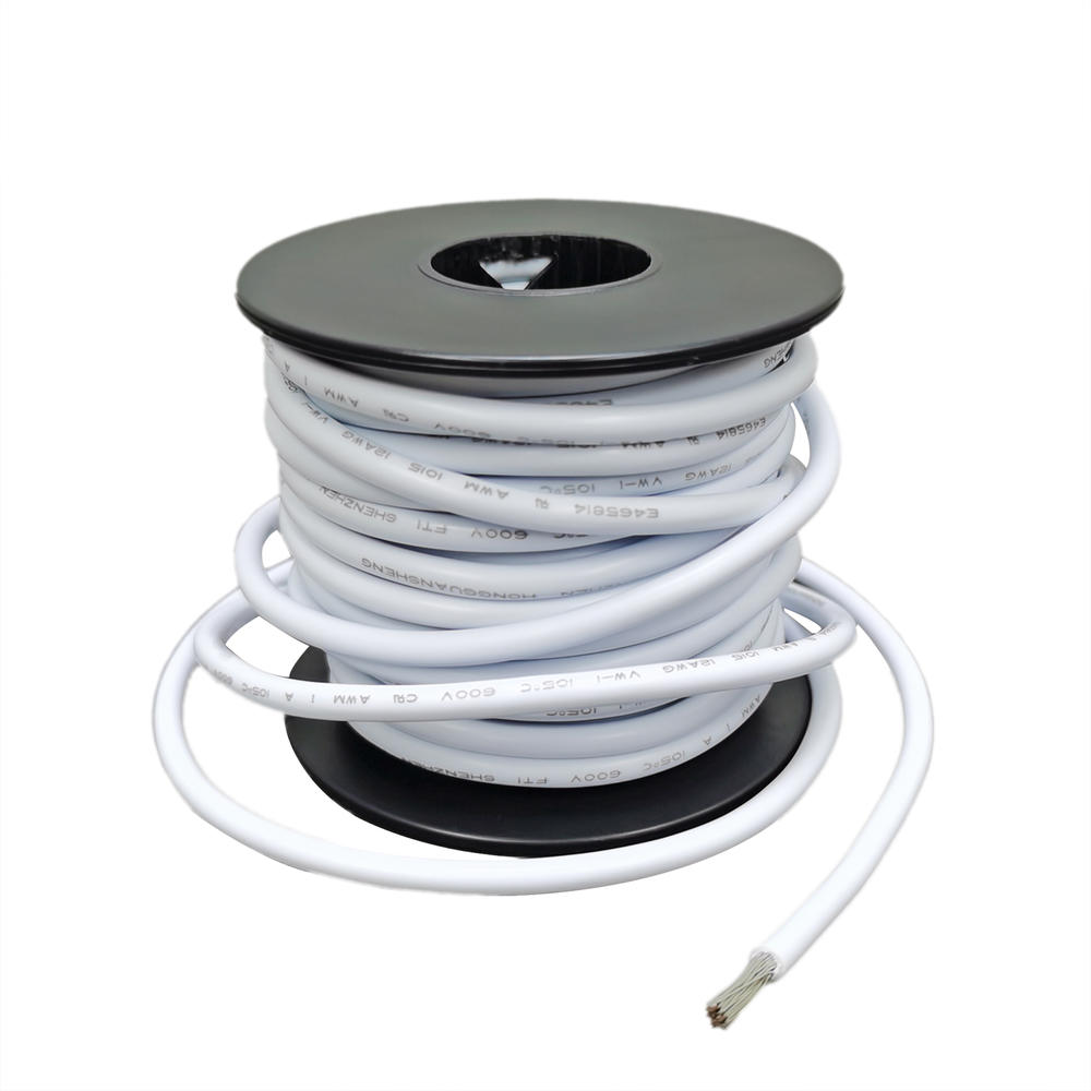 FixtureDisplays 12 Gauge AWG Pvc Tinned Copper Wire (White),26.25Ft Flexible Wire, Electrical Wire For Boat/Maine/Automotive Etc Outdoors Wiring