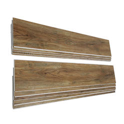 FixtureDisplays Luxury Chiselled Wood Grain Vinyl Flooring Tiles Interlocking Flooring 10 Sheets 48" X 7" Wood-Look Planks 23 Square Feet 15762