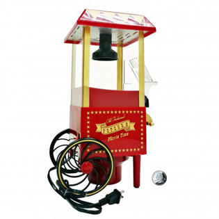 FixtureDisplays 15914 Mini Popcorn Machine Carriage Shape Hot Sell Tabletop Popcorn  Maker 9 L x 7 W x 15 1/2 H