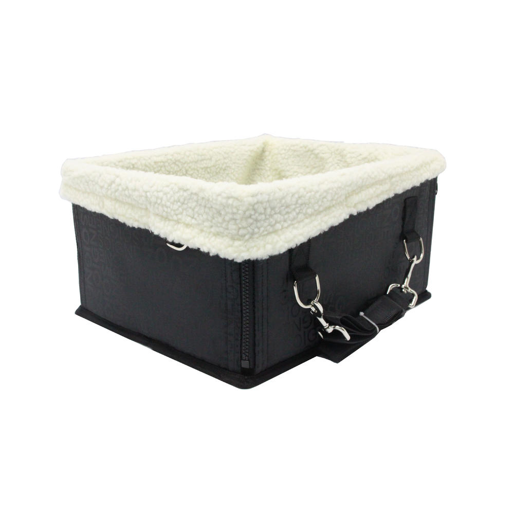 FixtureDisplays Pet Dog Cat Seat Booster Car Carrier Bag Pet Travel Messenger Tote Soft Kennel 12235-BLACK