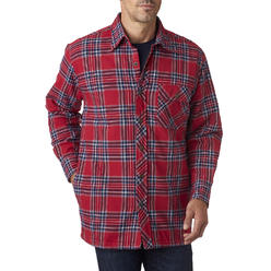 Backpacker BP7002 Mens Long Sleeve Flannel Shirt Jacket with Quilt Lining With Pocket