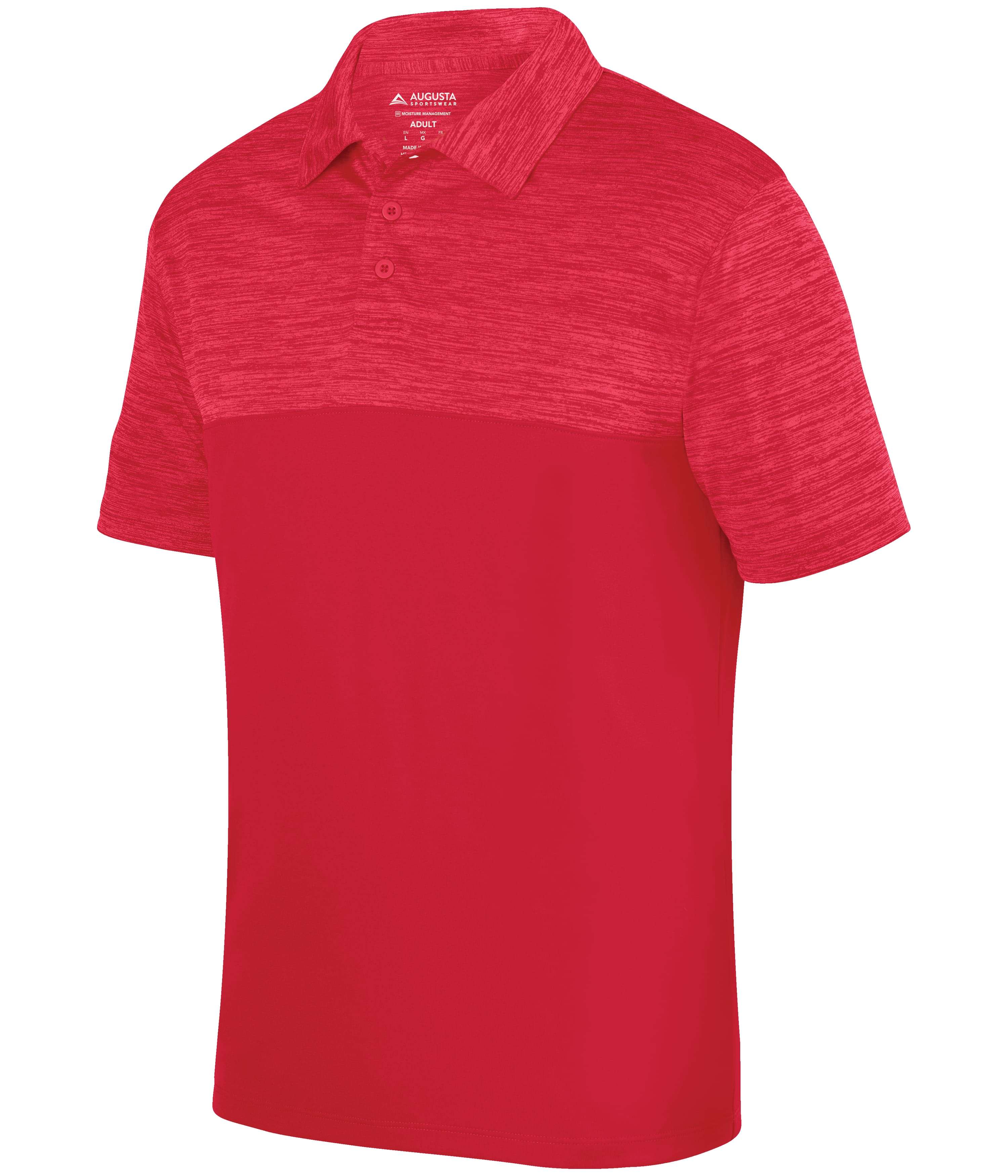 Augusta Sportswear 5412 Mens Short Sleeve Moisture Wicking Shadow Tonal Heather Polo Shirt