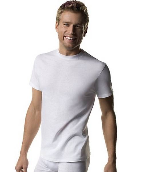Hanes 2135 Mens Short Sleeve White Crew Neck Stylish T-Shirt 3-Pack