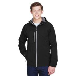 North End 88166 Mens Long Sleeve Prospect Two Layer Fleece Bonded Soft Shell Hooded Jacket